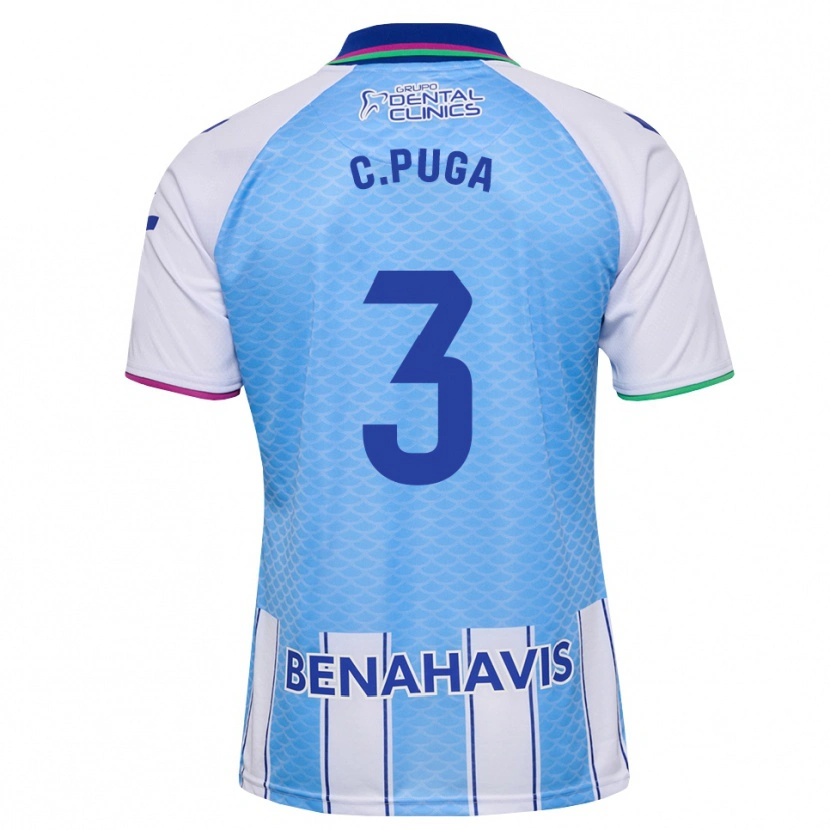 Danxen Women Carlos Puga #3 Deep Sky Blue White Home Jersey 2026/27 T-Shirt