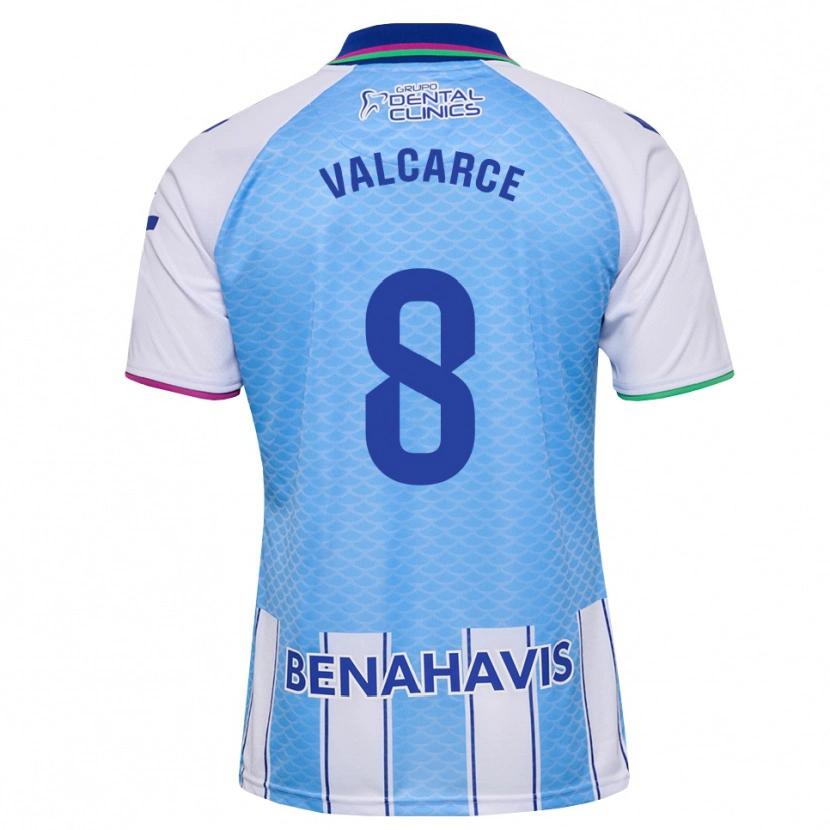 Danxen Women Alejandro Valcarce #8 Deep Sky Blue White Home Jersey 2026/27 T-Shirt