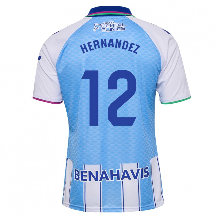 Danxen Women Juanma Hernandez #12 Deep Sky Blue White Home Jersey 2026/27 T-Shirt