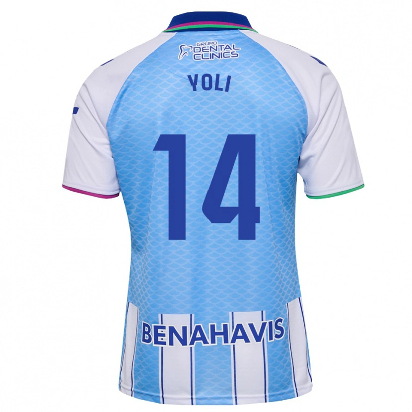 Danxen Women Yolanda Peche Jaaskelainen #14 Deep Sky Blue White Home Jersey 2026/27 T-Shirt