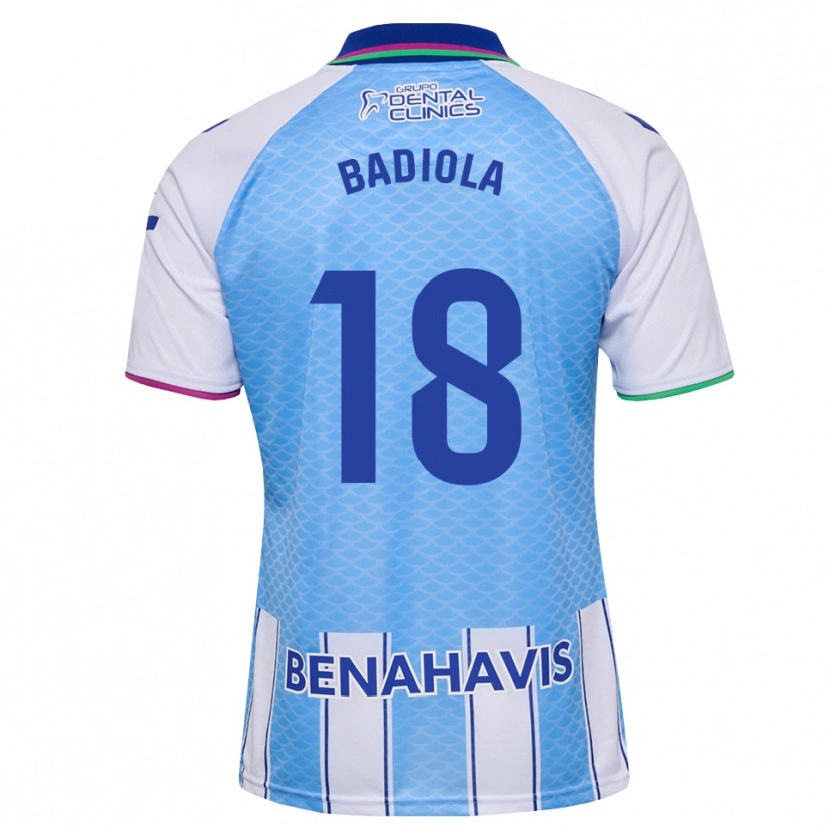 Danxen Women Ibon Badiola #18 Deep Sky Blue White Home Jersey 2026/27 T-Shirt