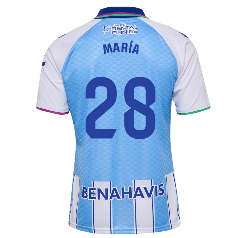 Danxen Women María Albacete Pato #28 Deep Sky Blue White Home Jersey 2026/27 T-Shirt