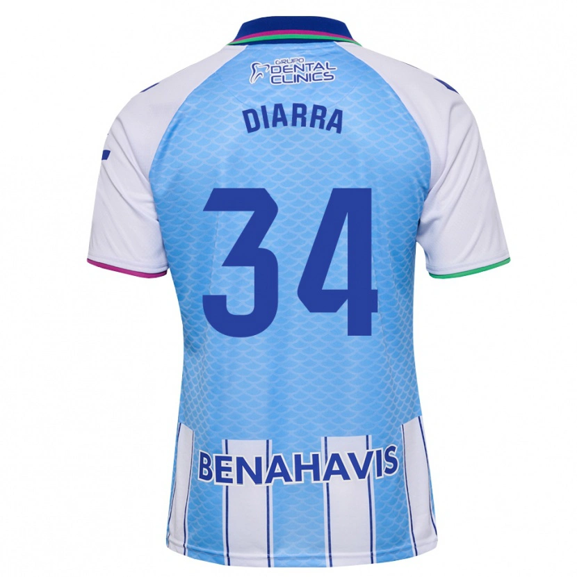 Danxen Women Cherif Diarra #34 Deep Sky Blue White Home Jersey 2026/27 T-Shirt