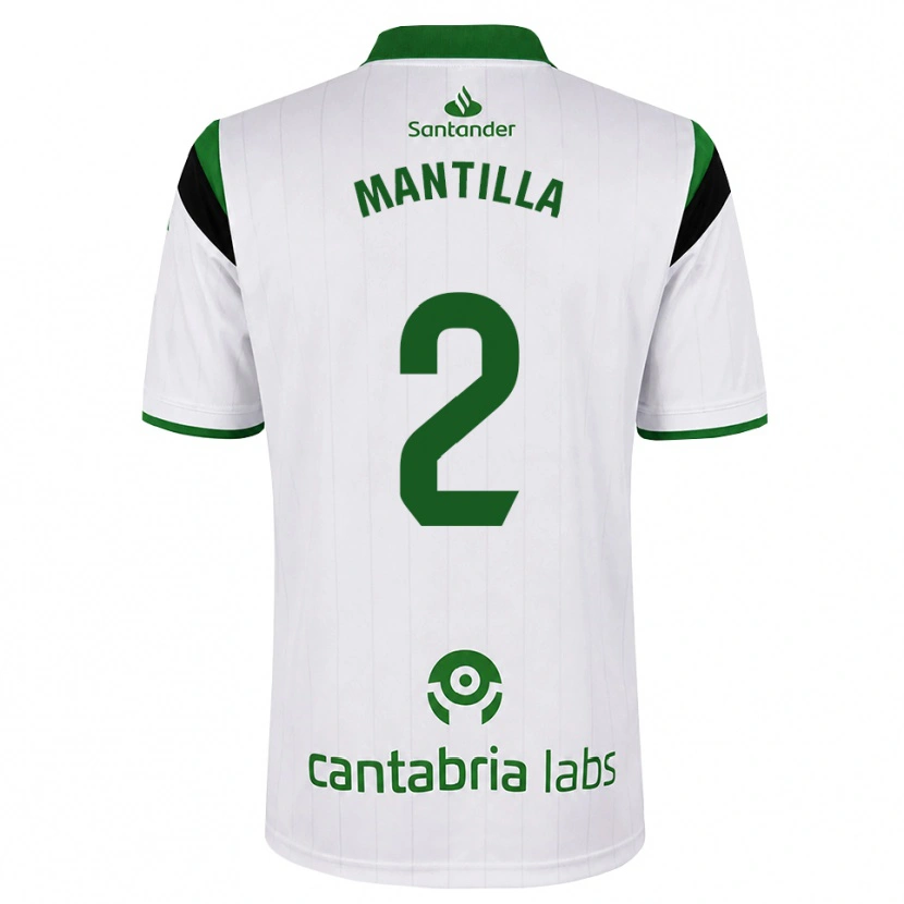 Danxen Women Álvaro Mantilla #2 White Green Black Home Jersey 2026/27 T-Shirt