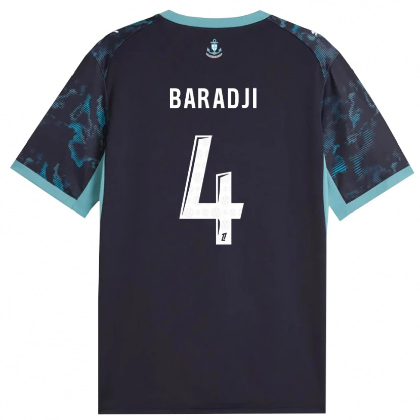 Danxen Women Mohamed Baradji #4 Paleturquoise White Black Away Jersey 2026/27 T-Shirt