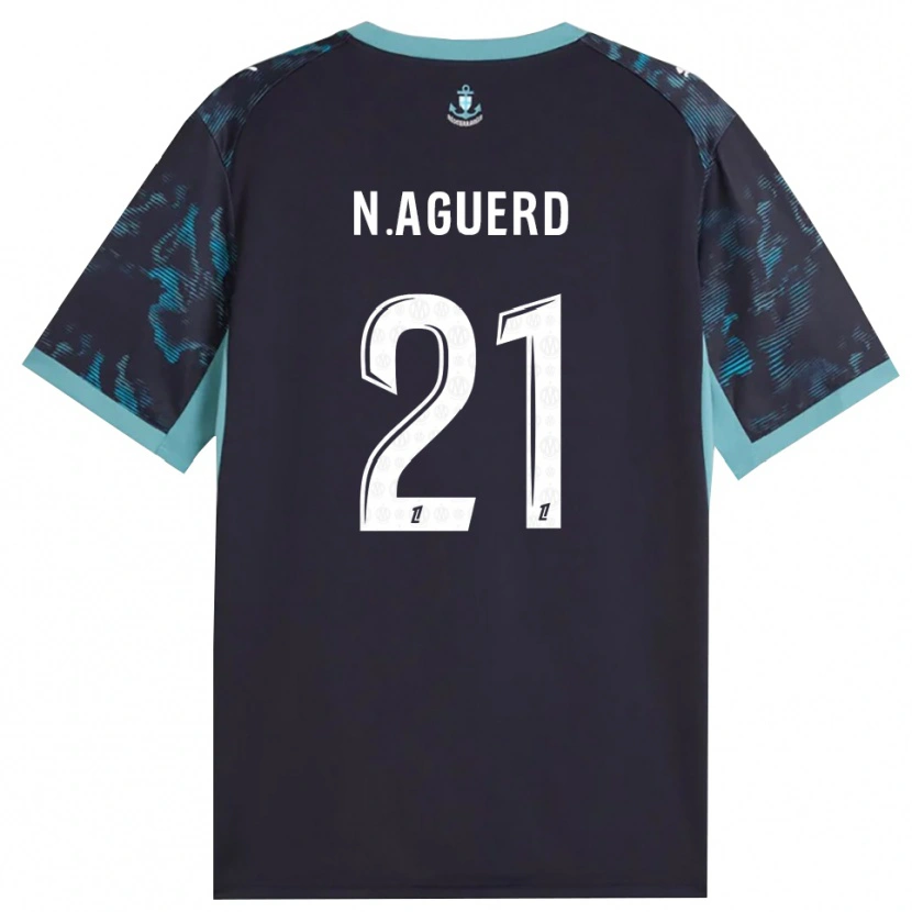 Danxen Women Nayef Aguerd #21 Paleturquoise White Black Away Jersey 2026/27 T-Shirt