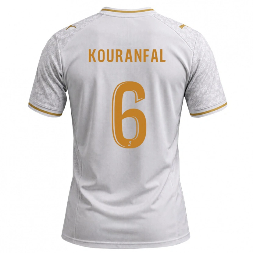 Danxen Women Chamsedin Kouranfal #6 White Gray Goldenrod Away Jersey 2026/27 T-Shirt