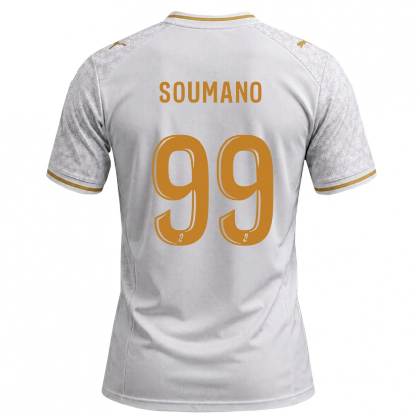 Danxen Women Sambou Soumano #99 White Gray Goldenrod Away Jersey 2026/27 T-Shirt