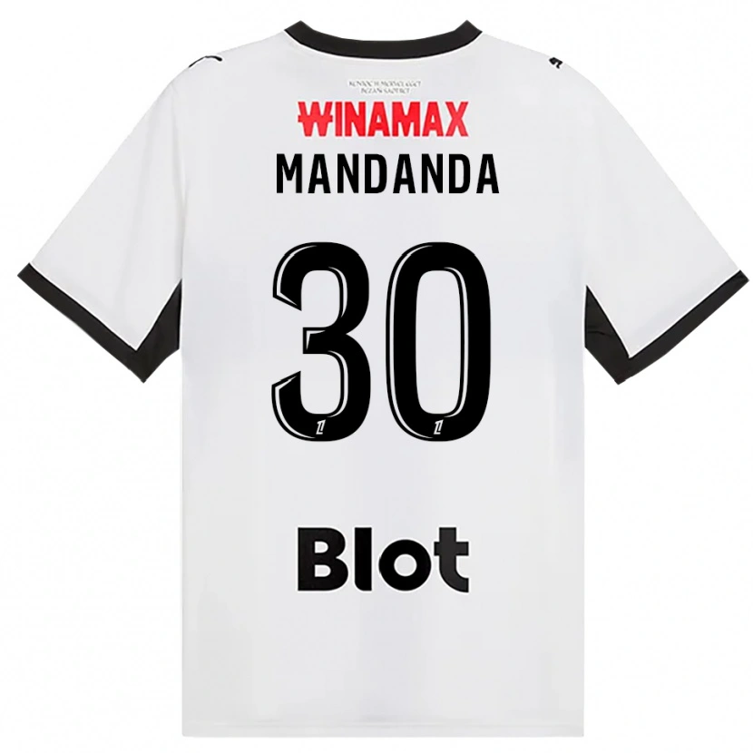 Danxen Women Steve Mandanda #30 Black White Red Away Jersey 2026/27 T-Shirt