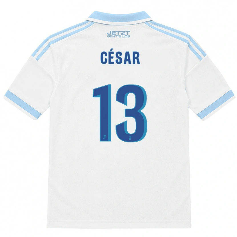 Danxen Women Julbert César #13 Light Sky Blue White Red Away Jersey 2026/27 T-Shirt