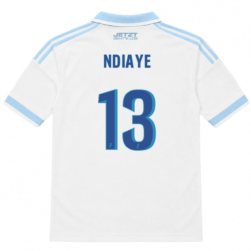 Danxen Women Serigne Ndiaye #13 Light Sky Blue White Red Away Jersey 2026/27 T-Shirt