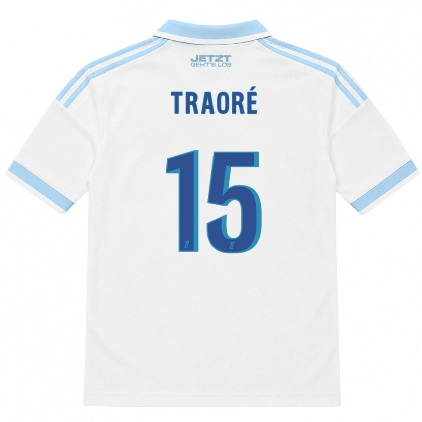 Danxen Women Erwan Traoré #15 Light Sky Blue White Red Away Jersey 2026/27 T-Shirt
