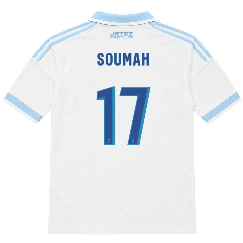 Danxen Women Malick Soumah #17 Light Sky Blue White Red Away Jersey 2026/27 T-Shirt
