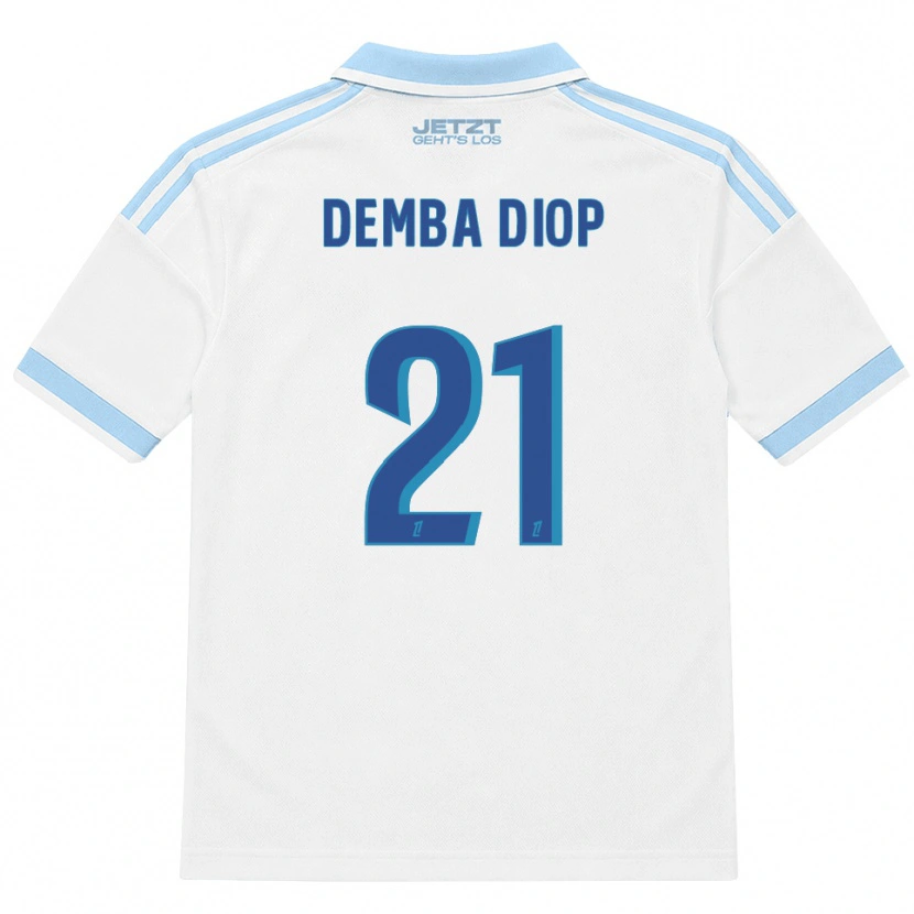 Danxen Women Pape Demba Diop #21 Light Sky Blue White Red Away Jersey 2026/27 T-Shirt