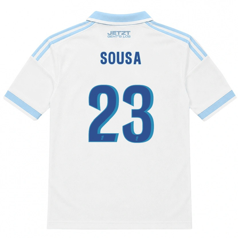 Danxen Women Diogo Sousa #23 Light Sky Blue White Red Away Jersey 2026/27 T-Shirt