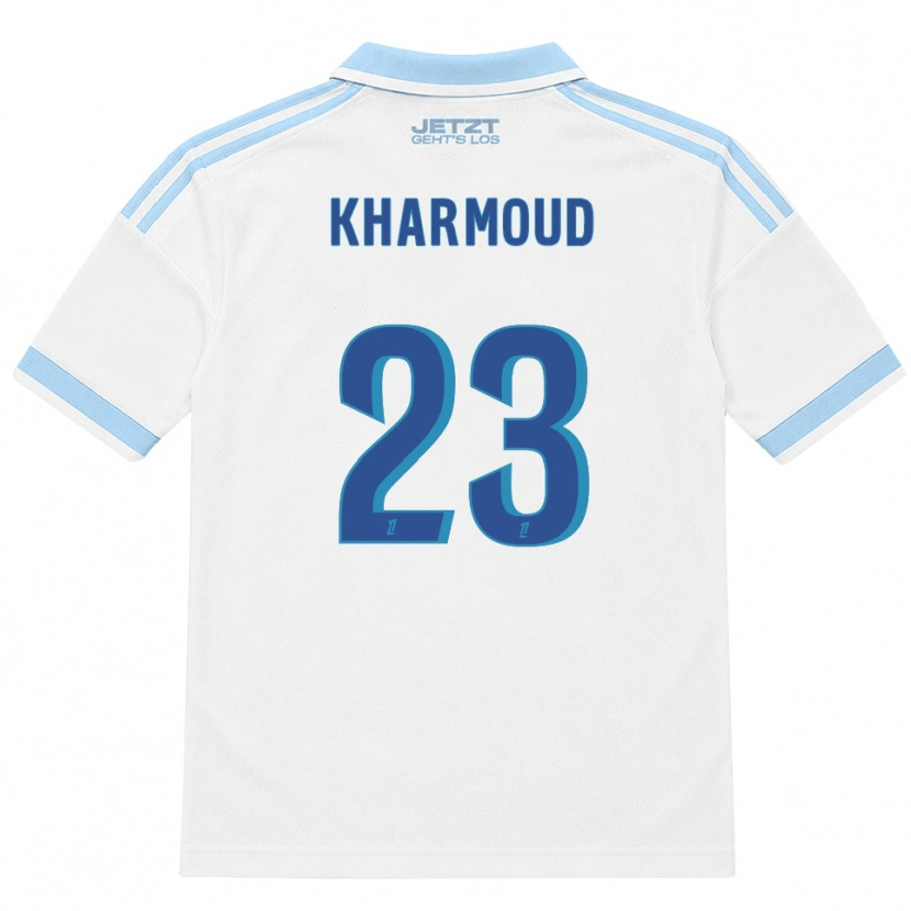 Danxen Women Rayan Kharmoud #23 Light Sky Blue White Red Away Jersey 2026/27 T-Shirt