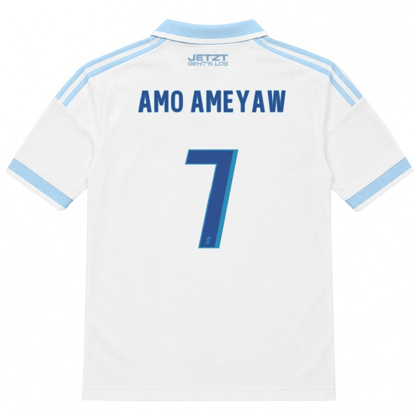 Danxen Women Samuel Amo-Ameyaw #7 Light Sky Blue White Red Away Jersey 2026/27 T-Shirt