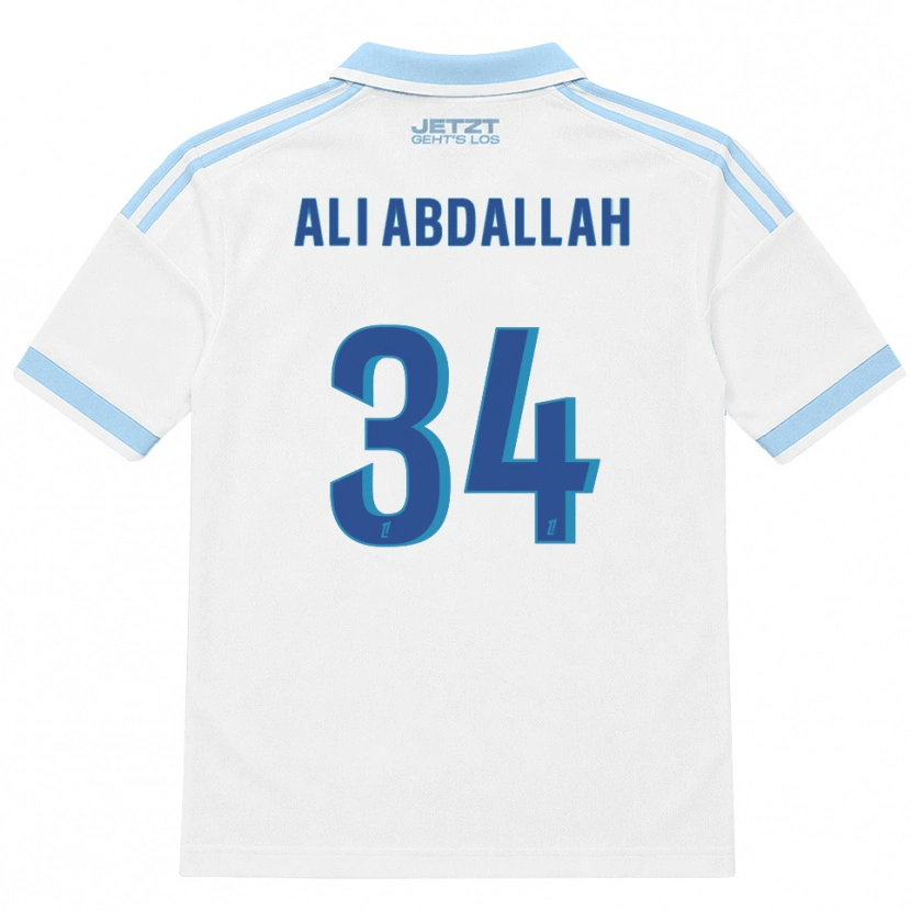 Danxen Women Aboubacar Ali Abdallah #34 Light Sky Blue White Red Away Jersey 2026/27 T-Shirt