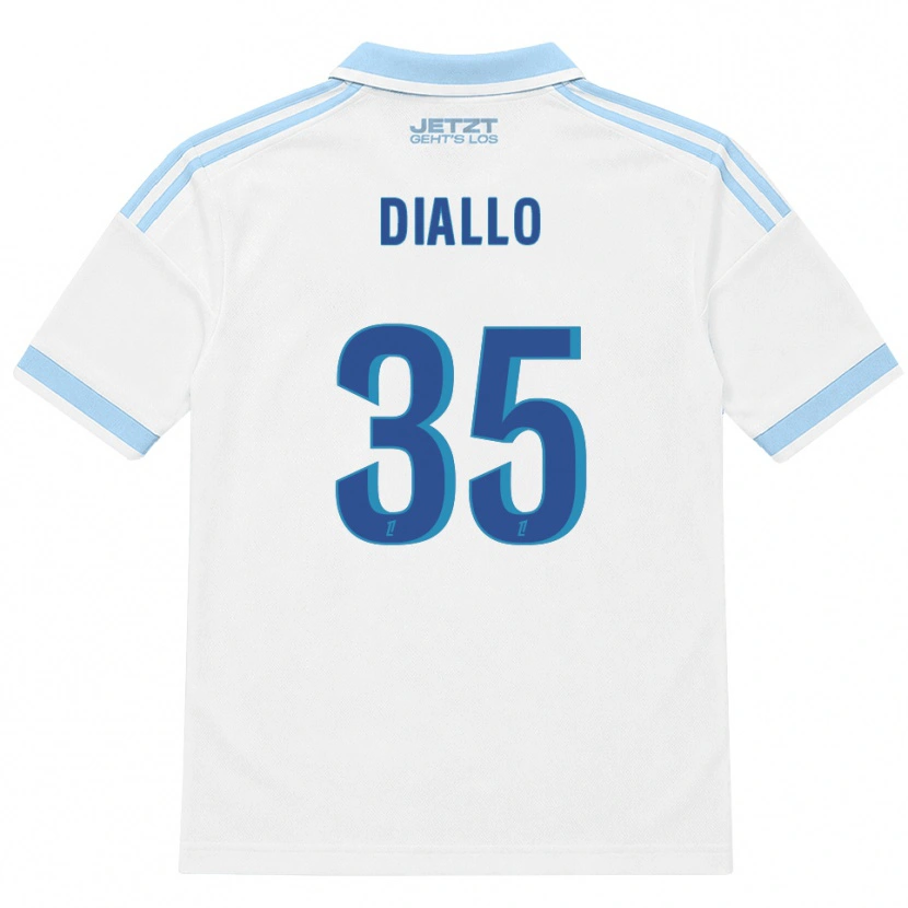 Danxen Women Tidiane Diallo #35 Light Sky Blue White Red Away Jersey 2026/27 T-Shirt