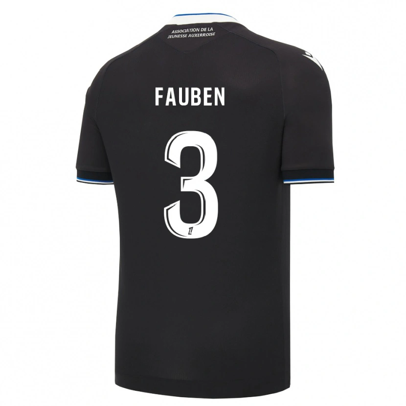 Danxen Women Marc-Allan Fauben #3 Black Blue White Away Jersey 2026/27 T-Shirt