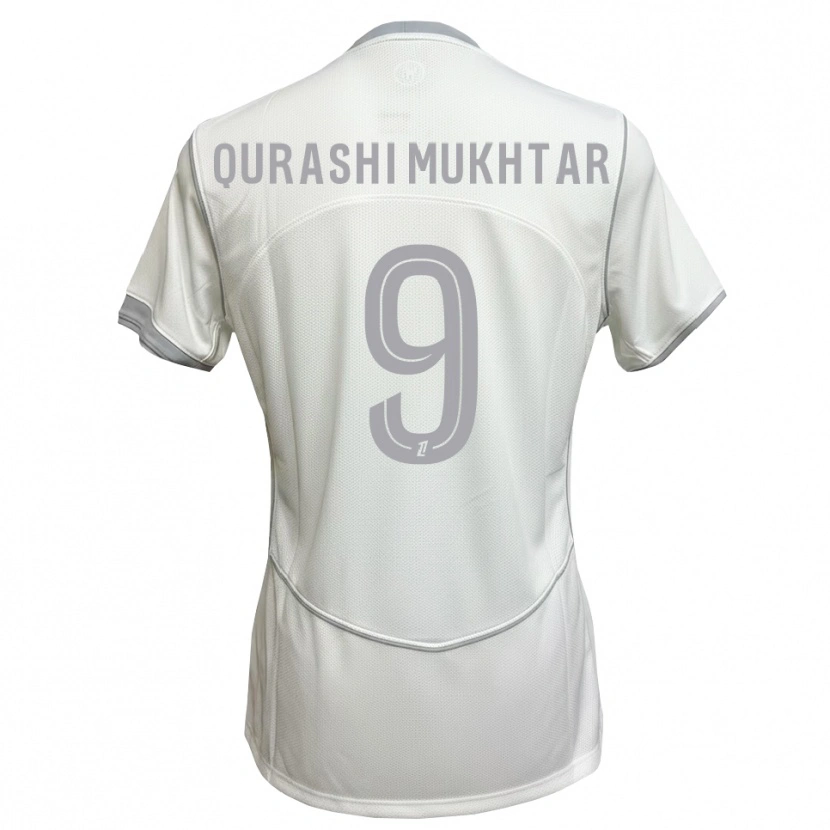 Danxen Women Awab Mukhtar #9 White Gray Away Jersey 2026/27 T-Shirt