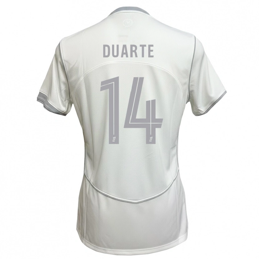 Danxen Women Luis Duarte #14 White Gray Away Jersey 2026/27 T-Shirt