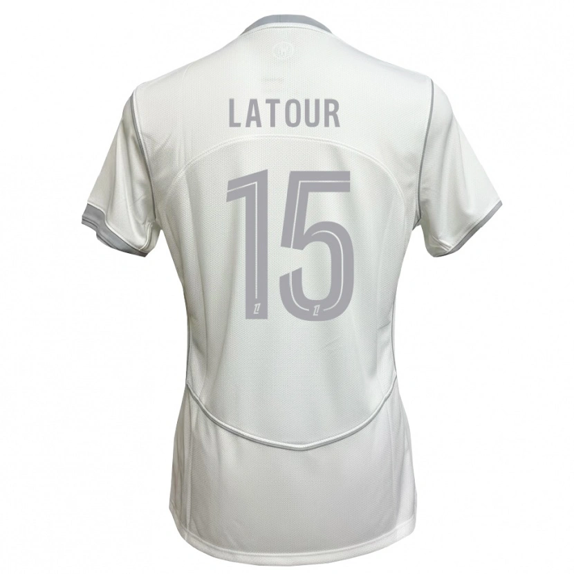 Danxen Women Léo Latour #15 White Gray Away Jersey 2026/27 T-Shirt