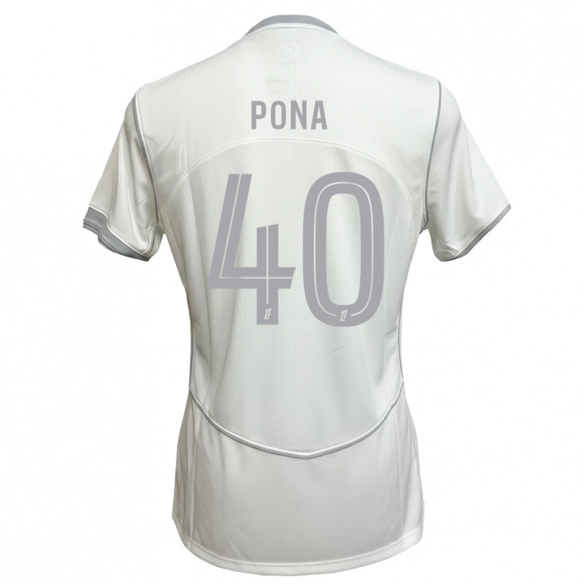 Danxen Women Oumar Pona #40 White Gray Away Jersey 2026/27 T-Shirt