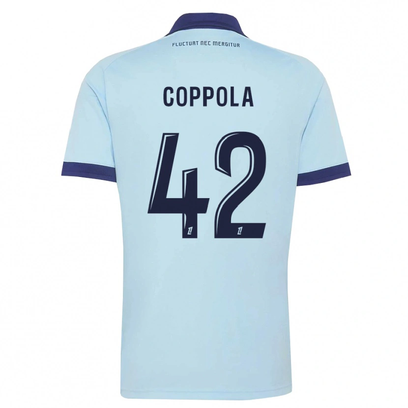 Danxen Women Diego Coppola #42 Cornflower Blue Black Away Jersey 2026/27 T-Shirt