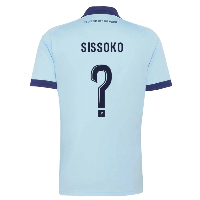 Danxen Women Omar Sissoko #0 Cornflower Blue Black Away Jersey 2026/27 T-Shirt