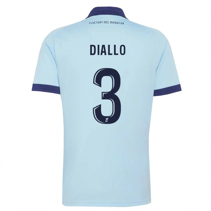 Danxen Women Ibrahim Diallo #3 Cornflower Blue Black Away Jersey 2026/27 T-Shirt