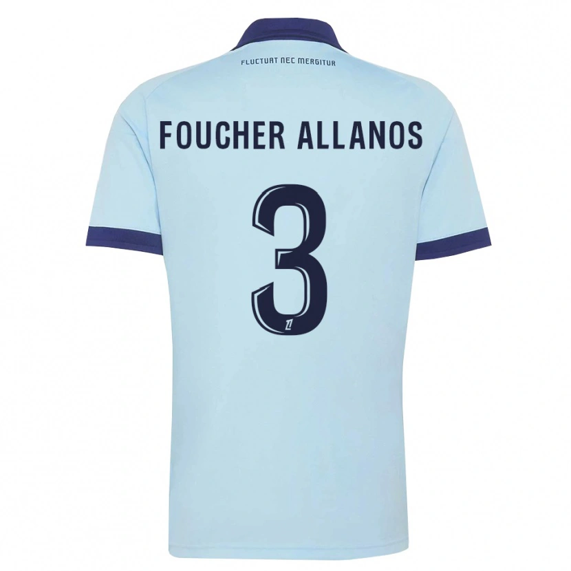 Danxen Women Ismaël Foucher Allanos #3 Cornflower Blue Black Away Jersey 2026/27 T-Shirt