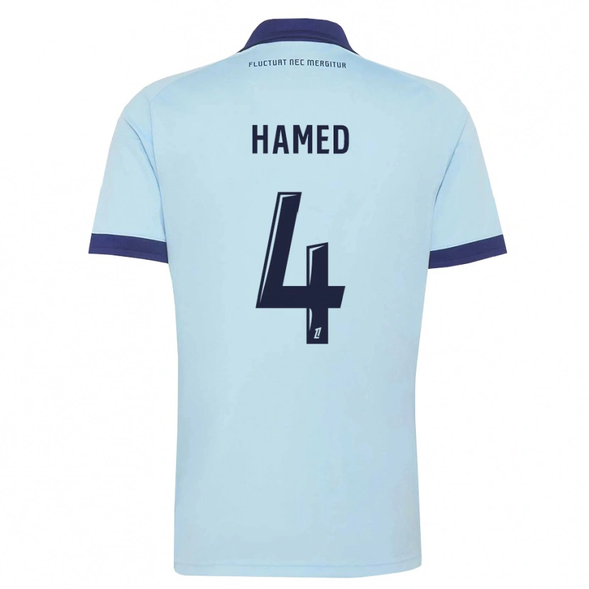Danxen Women Noah Hamed #4 Cornflower Blue Black Away Jersey 2026/27 T-Shirt
