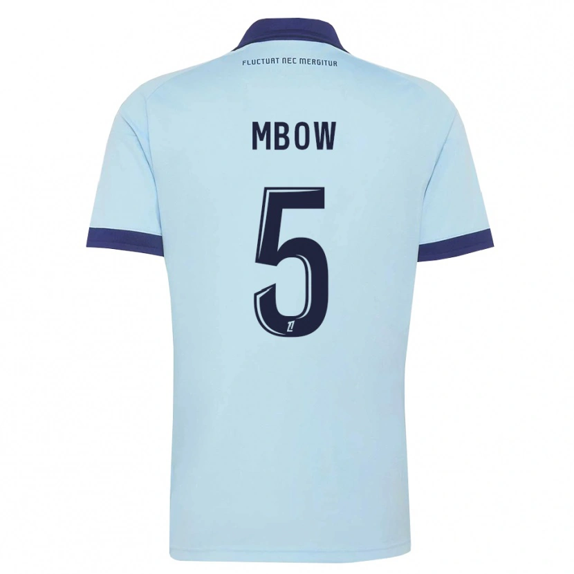 Danxen Women Moustapha Mbow #5 Cornflower Blue Black Away Jersey 2026/27 T-Shirt