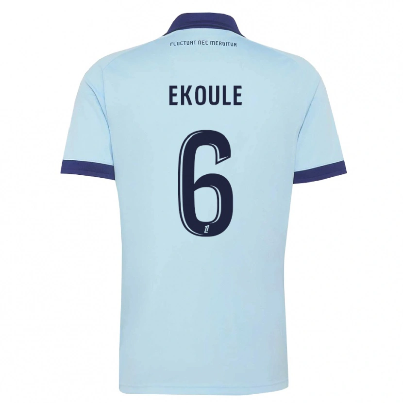 Danxen Women Lionel Ekoule #6 Cornflower Blue Black Away Jersey 2026/27 T-Shirt