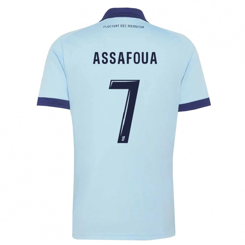 Danxen Women Nolhan Assafoua #7 Cornflower Blue Black Away Jersey 2026/27 T-Shirt