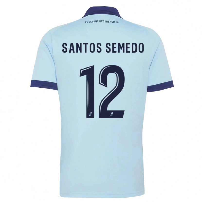 Danxen Women Ilyes Dos Santos Semedo #12 Cornflower Blue Black Away Jersey 2026/27 T-Shirt
