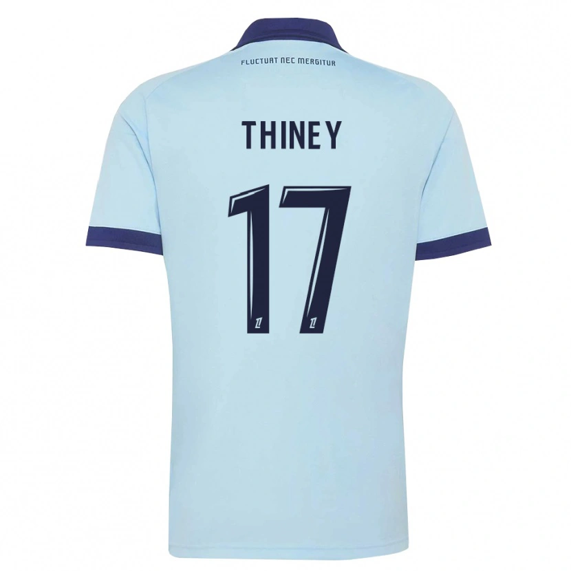 Danxen Women Gaëtane Thiney #17 Cornflower Blue Black Away Jersey 2026/27 T-Shirt