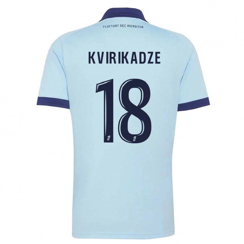 Danxen Women Andria Kvirikadze #18 Cornflower Blue Black Away Jersey 2026/27 T-Shirt