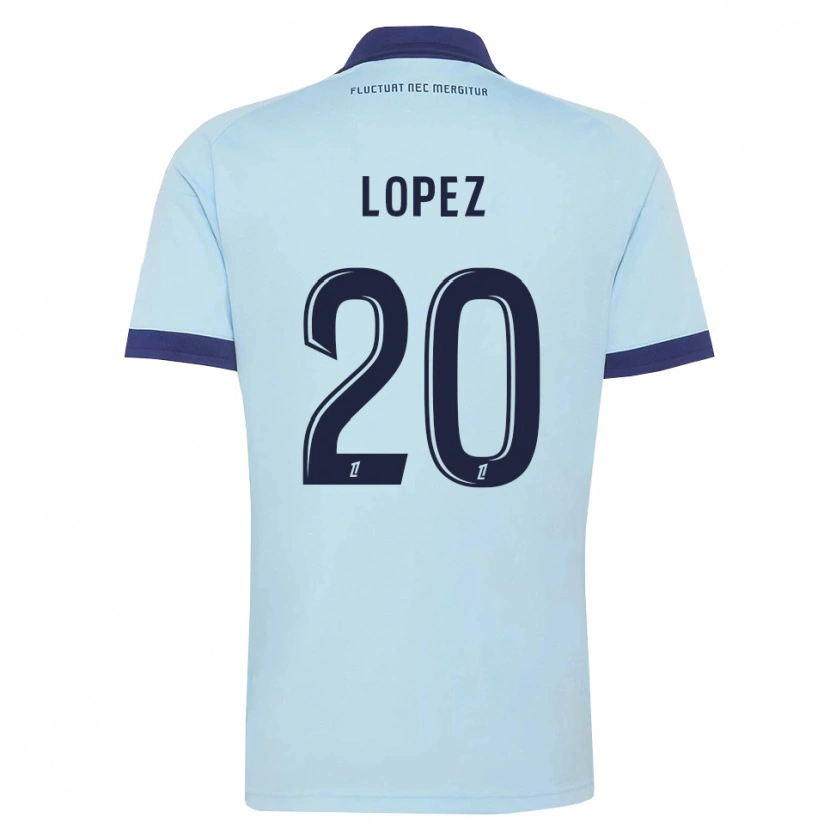 Danxen Women Julien Lopez #20 Cornflower Blue Black Away Jersey 2026/27 T-Shirt