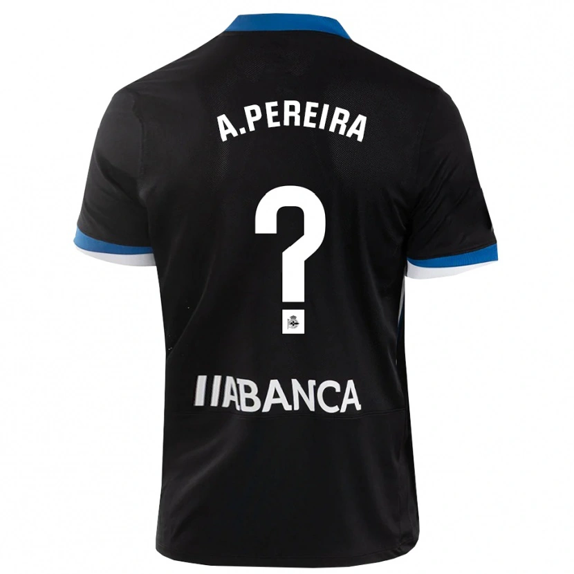 Danxen Women Alejandro Pereira #0 Black Blue White Away Jersey 2026/27 T-Shirt