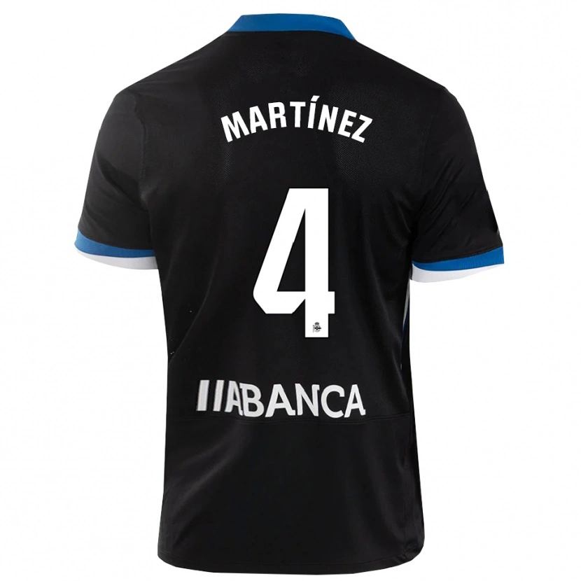 Danxen Women Pablo Martínez #4 Black Blue White Away Jersey 2026/27 T-Shirt