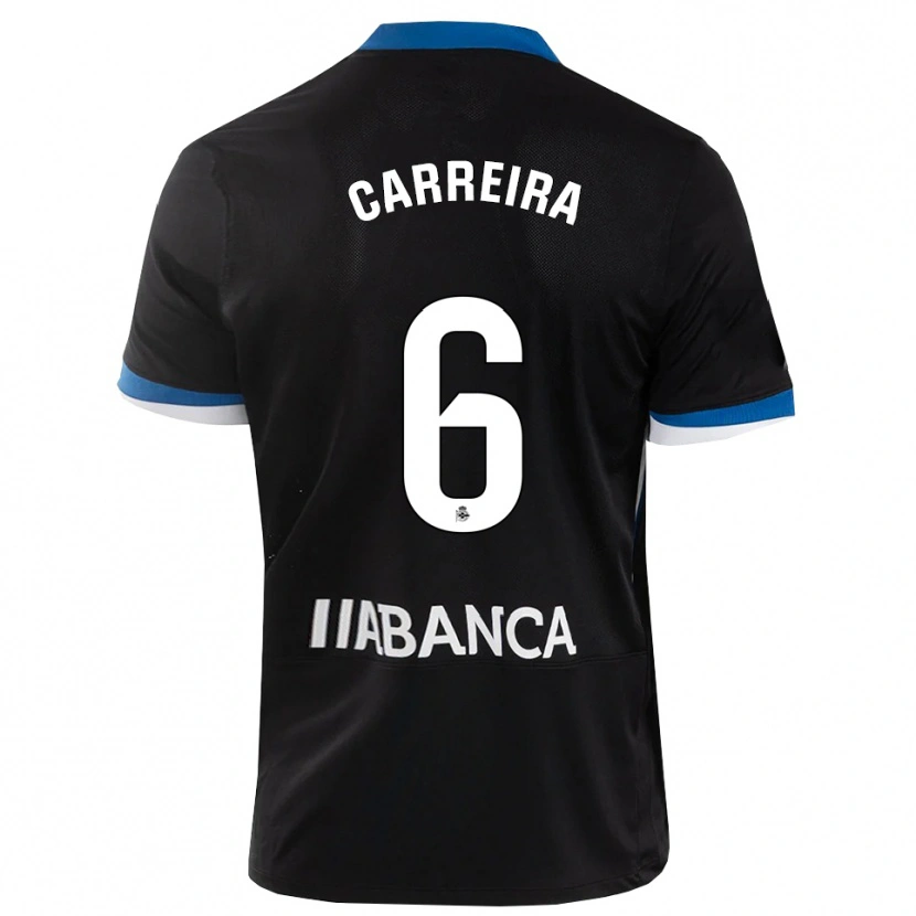 Danxen Women David Carreira #6 Black Blue White Away Jersey 2026/27 T-Shirt