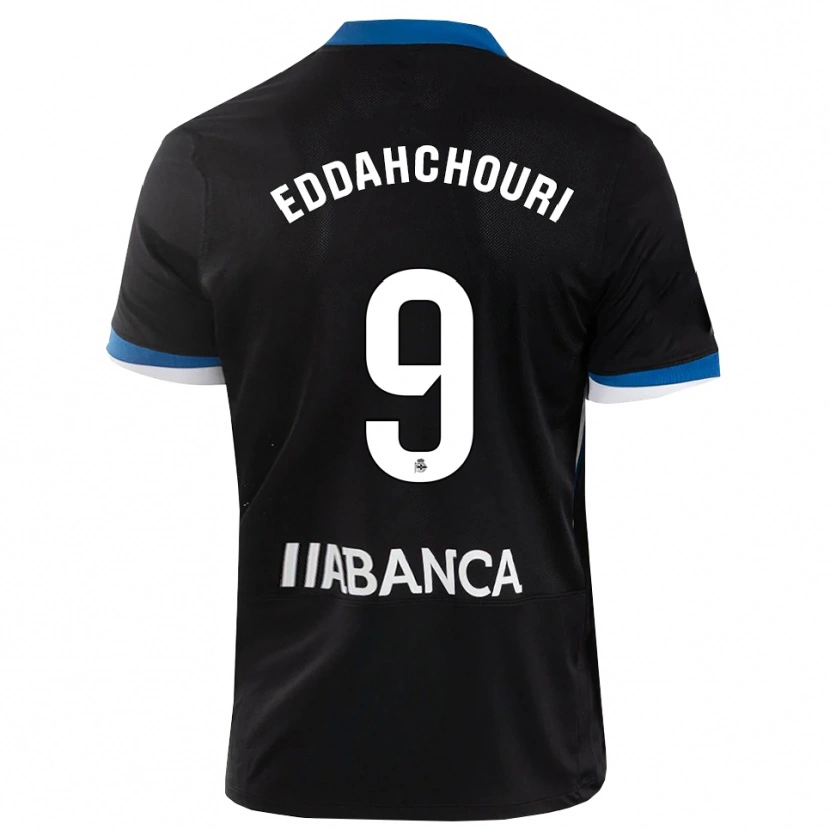 Danxen Women Zakaria Eddahchouri #9 Black Blue White Away Jersey 2026/27 T-Shirt