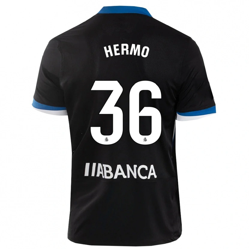 Danxen Women Mario Hermo #36 Black Blue White Away Jersey 2026/27 T-Shirt