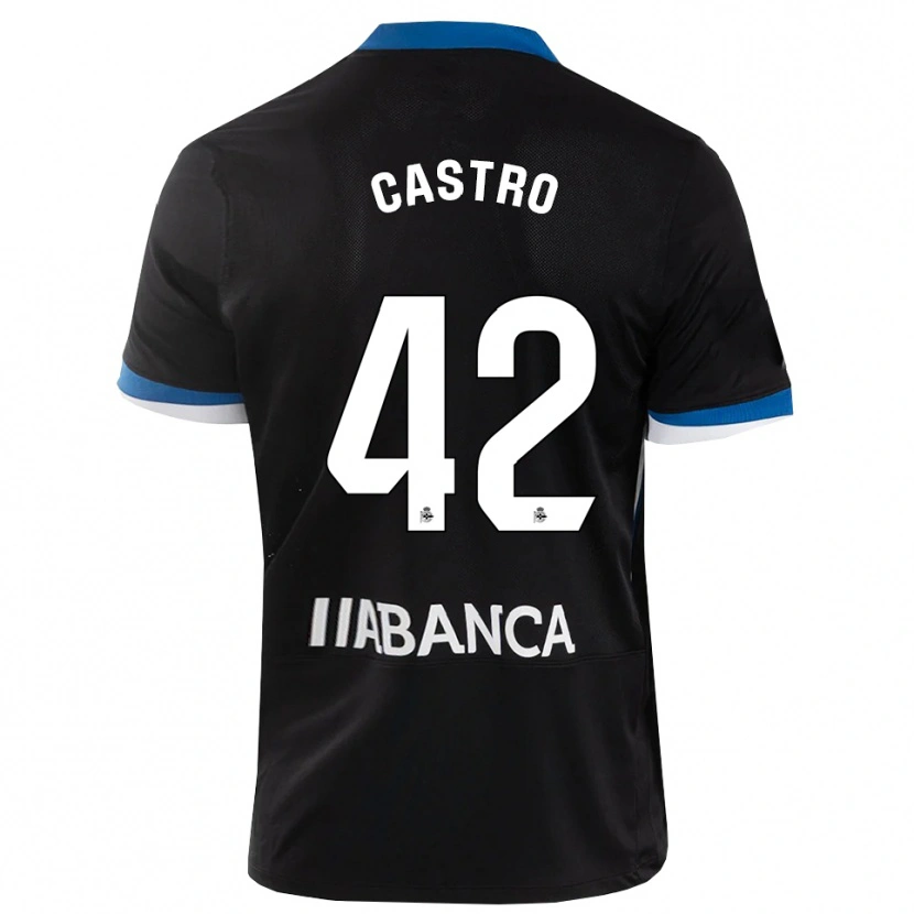 Danxen Women Lucas Castro #42 Black Blue White Away Jersey 2026/27 T-Shirt
