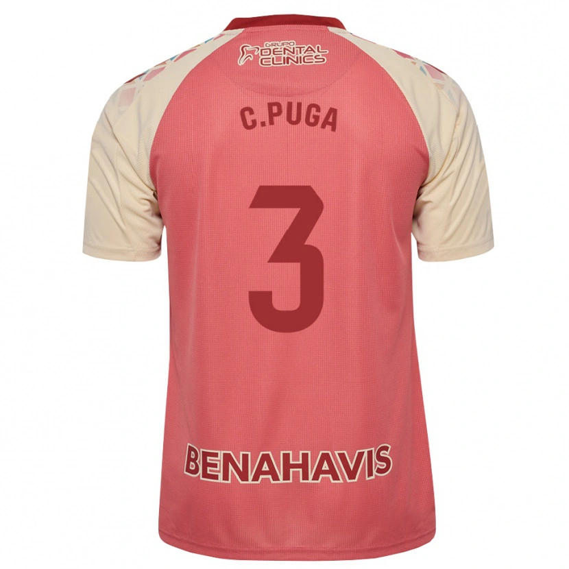 Danxen Women Carlos Puga #3 Light Pink Red Blue Away Jersey 2026/27 T-Shirt