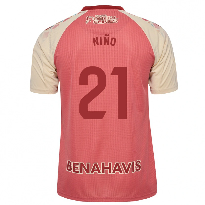Danxen Women Adrián Niño #21 Light Pink Red Blue Away Jersey 2026/27 T-Shirt