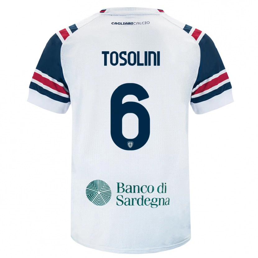 Danxen Women Nicolas Tosolini #6 White Red Green Away Jersey 2026/27 T-Shirt