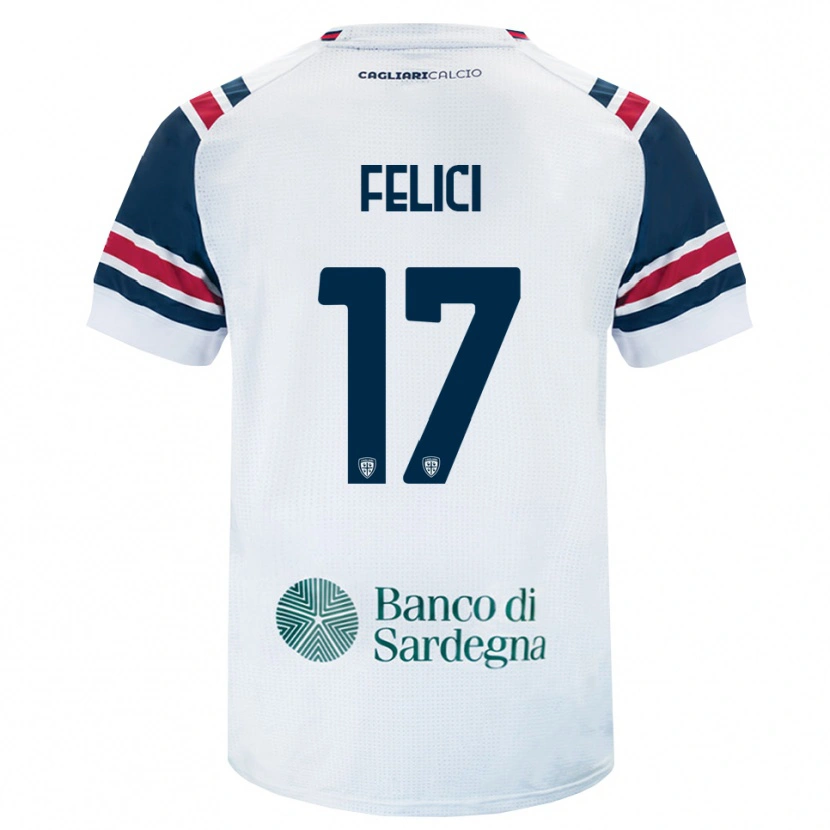 Danxen Women Mattia Felici #17 White Red Green Away Jersey 2026/27 T-Shirt